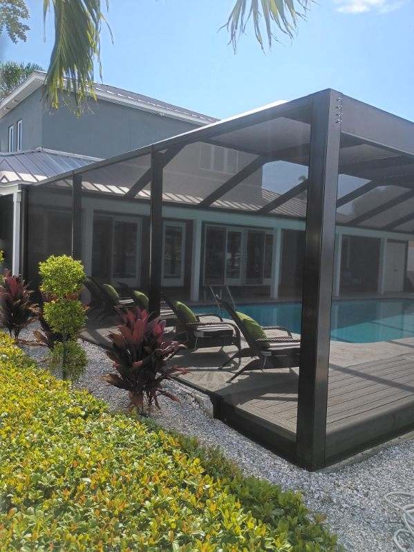 Branching Out Construction custom built aluminum pool enclosure